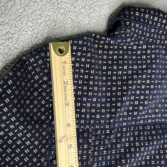 Sundance Corduroy Blazer Medium Cargo Pockets Navy Gold Metallic Pinwale Tie - Picture 10 of 11